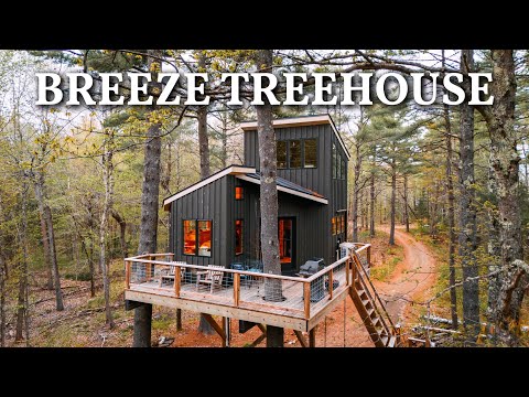 Ultra Tiny House Suspended In The Forest Trees // Full Tour!