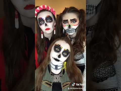 Happy Day Of The Dead! Feliz Día De Los Muertos! 🌹💀❤️ K3 Sisters #shorts #fyp #dayofthedead #viral