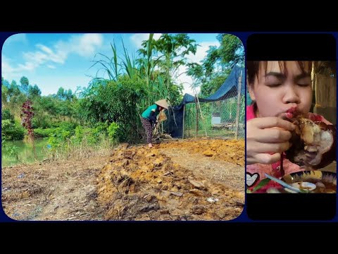 Life in the mountains: Hoe the garden and cook pork leg stew for dinner || I’m Anh