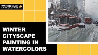 How to do Winter Cityscape painting