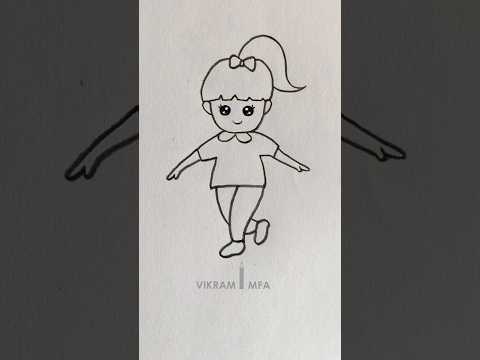 How to draw a cute girl || with butterfly pencil sketch for beginner very easy drawing