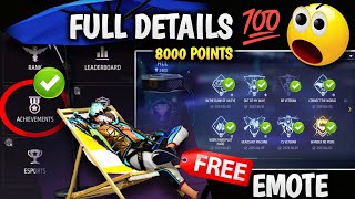 HOW TO COMPLETE ACHIEVEMENTS MISSION IN FREE FIRE MEIN 8000 POINTS KAISE PURA KAREN ACHIEVEMENT FF