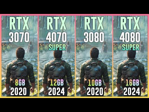 RTX 3070 vs RTX 4070 SUPER vs RTX 3080 vs RTX 4080 SUPER - Test in 20 Games