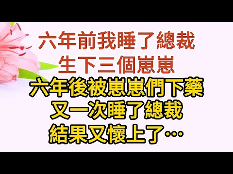 《三崽炸翻天》第03集：六年前我睡了總裁，生下三個崽崽，六年後被崽崽們下藥，又一次睡了總裁，結果又懷上了……#戀愛#婚姻#情感 #愛情#甜寵#故事#小說#霸總