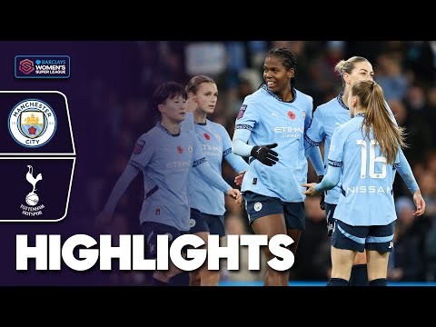 Bunny Shaw Hat-Trick Extends City Lead 🔥 | Man City v Spurs Highlights | Barclays WSL 2024-25