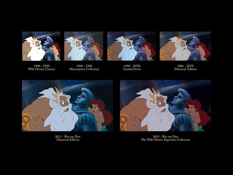 The Little Mermaid - Destruction of the grotto | 30 Years of Video Editions Comparison