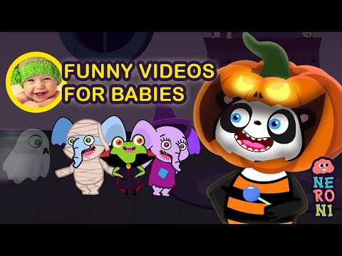 Funny & Spooky video for Babies to Laugh | Goofy Panda and BeeBee - Halloween Special! 🎃