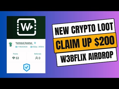 W3bflix Free Airsrop Telegram | New Free Instant crypto Loot | Today Crypto Loot | W3bflix Withdraw