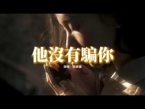 張碧晨 - 他沒有騙你『若無半分假意 怎惹你這般脆弱，若無半點推脫 怎把你真心揮霍，你愛了再多 他只將你當作經過。』【動態歌詞MV】