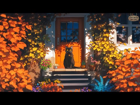 Nostalgically Autumn 🍂🐈‍⬛ Chill Music ~ Lofi Beats To Chill / Relax To || Lofi With My Cat