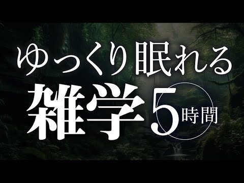 【睡眠導入】ゆっくり眠れる雑学5時間【合成音声】