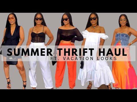 🌴Summer Thrift TryOn Haul 2023| Styling 8 Summer Vacation Looks ft Summer Trends I’m Loving🌴