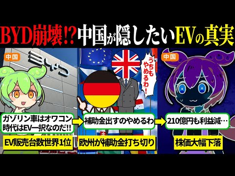 BYD中国で崩壊間近！中国でも売れない悲惨な現状…世界から見放されていく『BYD』が悲惨すぎる…【ずんだもん＆ゆっくり解説】