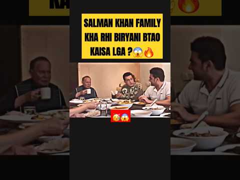 SALMAN KHAN FAMILY EATING BIRYANI FATHER SALIM KHAN & ARBAAZ KHAN | #shorts