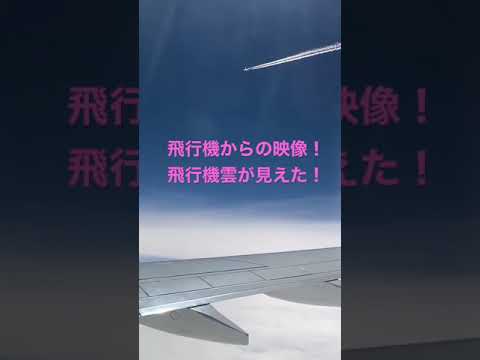 飛行機からの映像！　飛行機雲が見えたよー　#shorts