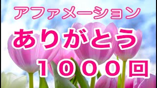 ありがとう　1000回　言霊 アファメーション　 繰り返し　天国言葉　 女性の声　感謝  波動　寝る前 聞き流し　潜在意識　引き寄せの法則