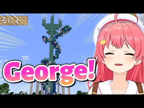 Miko impressed with Gura's Trident and Temple【Minecraft/Hololive Clip/EngSub】