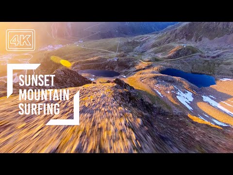 Mountains From Above - Stunning Drone flying into the golden sunset light - 4k