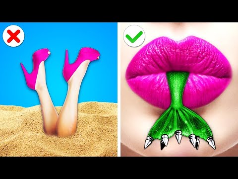 Wednesday And Enid Become A Vampire Mermaid || Genius Beauty Hacks and Gadgets by Gotcha! Viral