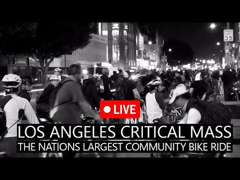 Live streaming of Los Angeles Critical Mass with E-bike live cam