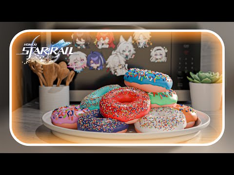 Honkai Star Rail: Character Themed Donuts (animation)