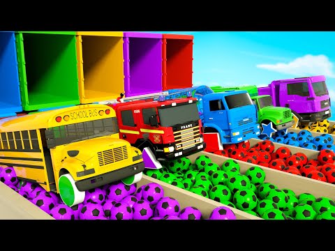 Baby Shark Song - Multi-colored soccer balls for tire replacement - Baby Nursery Rhymes & Kids Songs