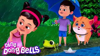 पानी बरसा छम छम छम🌧️| Pani Barsa Chham Chham | Hindi Rhymes collection for Children| Ding Dong Bells