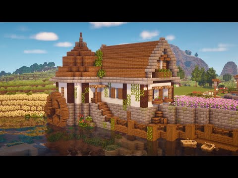 Minecraft | How to Build a Watermill House | Tutorial