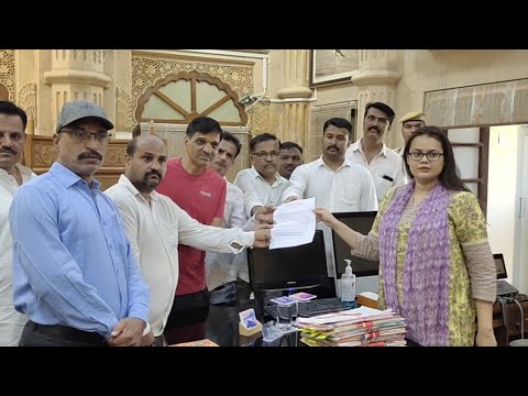 Hindu organization submits memorandum to Dm Tina Dabi on Jaisalmer's famous Ghotuva sweet #upsc #ias