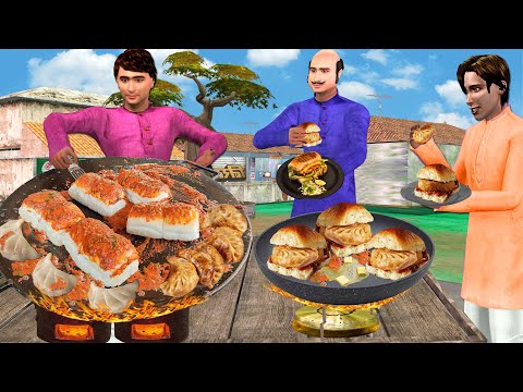 Famous Momos Vada Pav Recipe Mumbai Vada Pav Street Food Hindi Kahani Moral Stories New Comedy Video