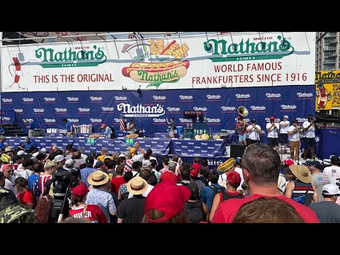 New York City live 2024 Nathan's Hot Dog Eating Contest,Brooklyn, 7/4/2024 11am