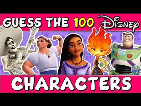 Guess the "100 DISNEY CHARACTERS" QUIZ! (Part 2) 🏰⭐| Movie Quiz/Triva/Challenge