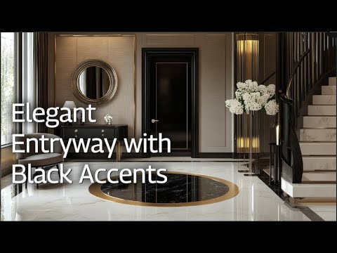 Transform Your Entryway: Elegant Design with Black Accents & Furniture