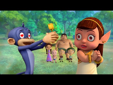 Super Bheem - Jaggu Ke Nayi Dost | Animated cartoons for kids | Stories for Kids