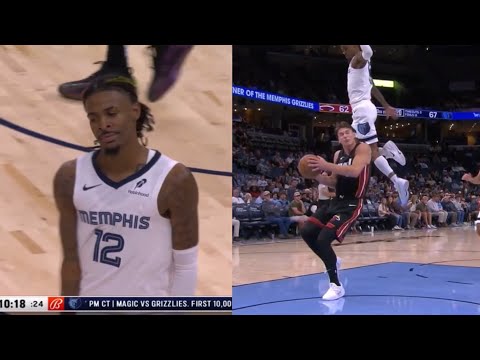 Ja Morant turned off gravity to get an insane chase-down block 😨