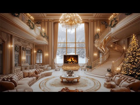 Calm Living Room Ambience with Christmas Jazz Melodies 🎄 Smooth Piano Jazz for Peaceful and Relax