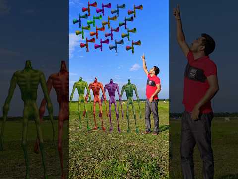 Green, Red, Purple & Blue Siren vs Me correct head matching new game magical video #viral #vfx