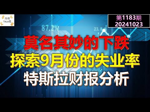 ✨【投资TALK君1183期】盘后大涨：特斯拉财报分析！莫名其妙的下跌！探索9月份的失业率！✨20241023#CPI #nvda #美股 #投资 #英伟达 #ai #特斯拉