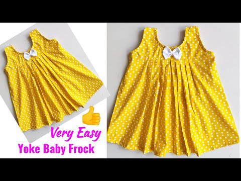 Very Easy Yoke Baby Frock cutting and stitching step by step