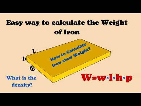 Easy way to calculate the weight of iron. How to calculate Iron metal Weight?   Weight Formula