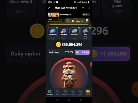 Hamster Kombat Daily Cipher Code 6 Aug 2024! #shorts #ciphercodes #airdrop #hamsterkombat #gaming