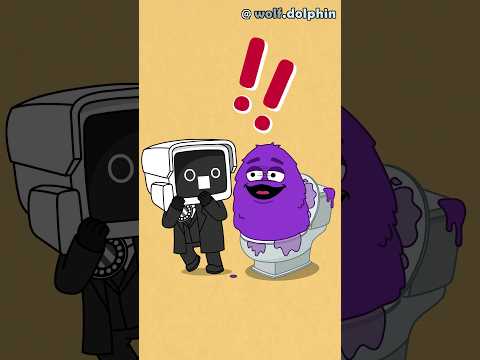 skibidi toilet - TV Woman x Grimace Shake / funny animation #shorts