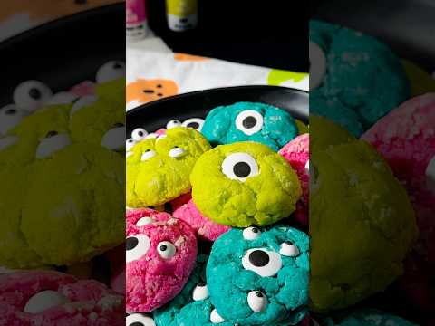 Monster Eye Cookies 👀 #halloweencookies #cookiesrecipe