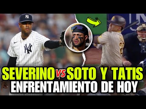 ASÍ TERMINÓ EL ENFRENTAMIENTO DE HOY ENTRE LUIS SEVERINO VS FERNANDO TATIS JR Y JUAN SOTO - MLB