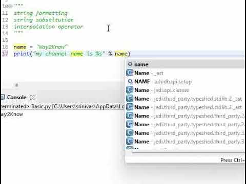 How to use modulo operator in python | interpolation operator | string substitution operator