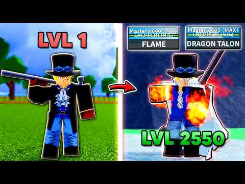 Noob To Max Flame Emperor Sabo with Dragon Talon in Blox Fruits