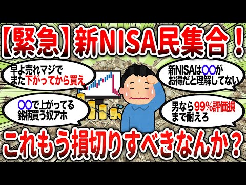 【2ch有益】緊急！新NISA民集合！これもう損切りすべきなんか・・・？【2chお金スレ】