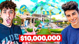 Visiting YouTuber Houses! **insane backyard waterpark**