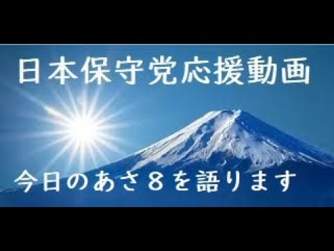 日本保守党応援動画　今日のあさ８を語ります！