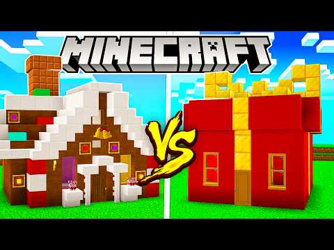 GINGERBREAD HOUSE VS PRESENT HOUSE - Minecraft